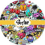 Graffiti Multipurpose Round Labels - 5" (Personalized)