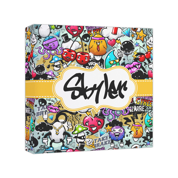 Custom Graffiti Canvas Print - 8x8 (Personalized)