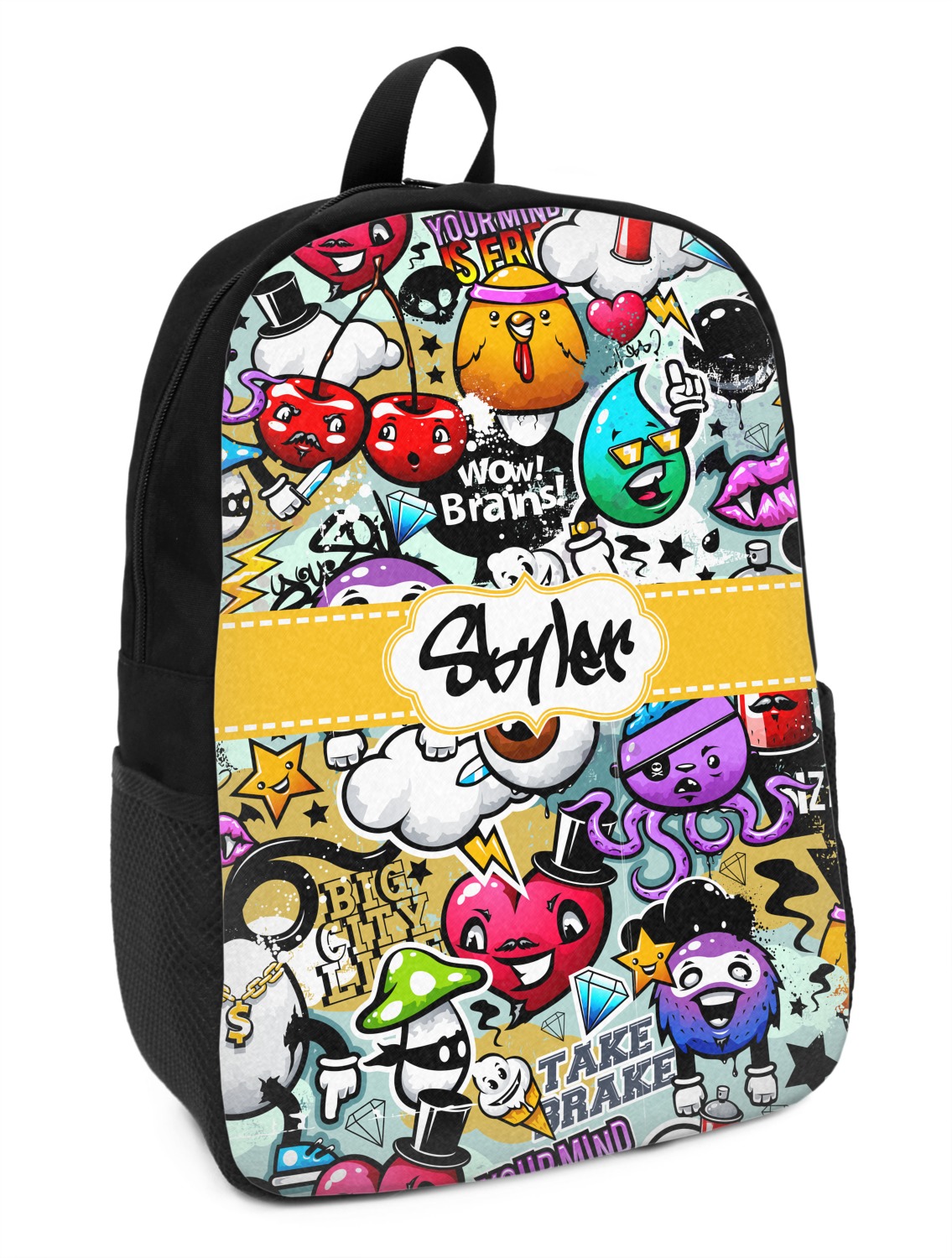 graffiti on backpack