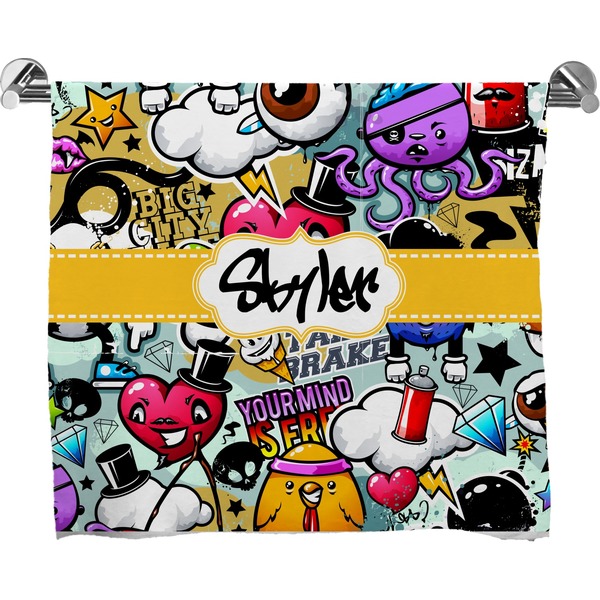 Custom Graffiti Bath Towel (Personalized)