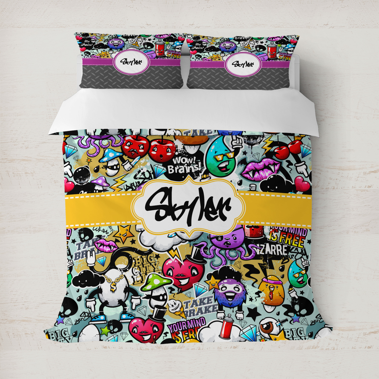 graffiti duvet sets