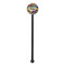 Graffiti Black Plastic 5.5" Stir Stick - Round - Single Stick