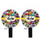 Graffiti Black Plastic 7" Stir Stick - Double Sided - Round - Front & Back