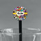 Graffiti Black Plastic 7" Stir Stick - Round - Main