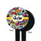 Graffiti Black Plastic 7" Stir Stick - Single Sided - Round - Front & Back