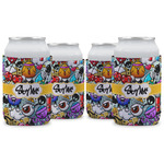 Graffiti Can Cooler (12 oz) - Set of 4 w/ Name or Text