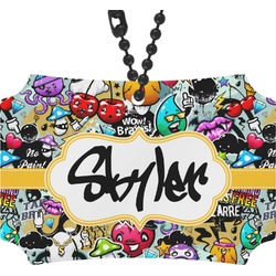 Graffiti Rear View Mirror Ornament (Personalized)