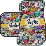 Graffiti Car Floor Mats Set - 2 Front & 2 Back (Personalized)