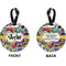 Graffiti Circle Luggage Tag (Front + Back)