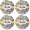 Graffiti Coaster Round Rubber Back - Apvl