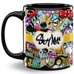 Graffiti 11 Oz Coffee Mug - Black (Personalized)