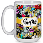 Graffiti 15 Oz Coffee Mug - White (Personalized)