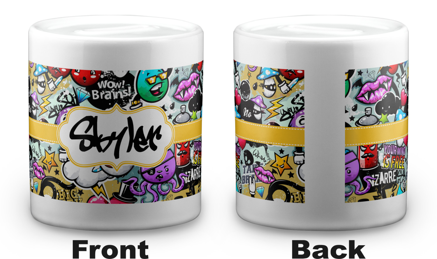 Graffiti Coin Bank (Personalized) - YouCustomizeIt