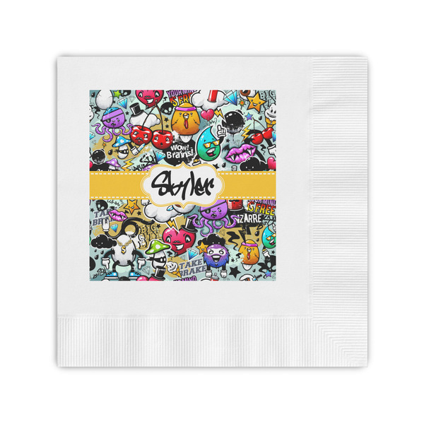 Custom Graffiti Coined Cocktail Napkins (Personalized)