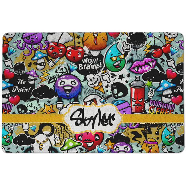 Custom Graffiti Dog Food Mat w/ Name or Text