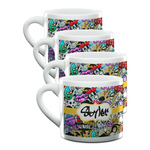 Graffiti Double Shot Espresso Cups - Set of 4 (Personalized)