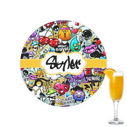 Graffiti Printed Drink Topper - 2.15" (Personalized)