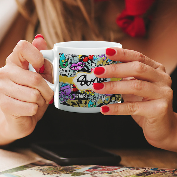 Custom Graffiti Double Shot Espresso Cup - Single (Personalized)