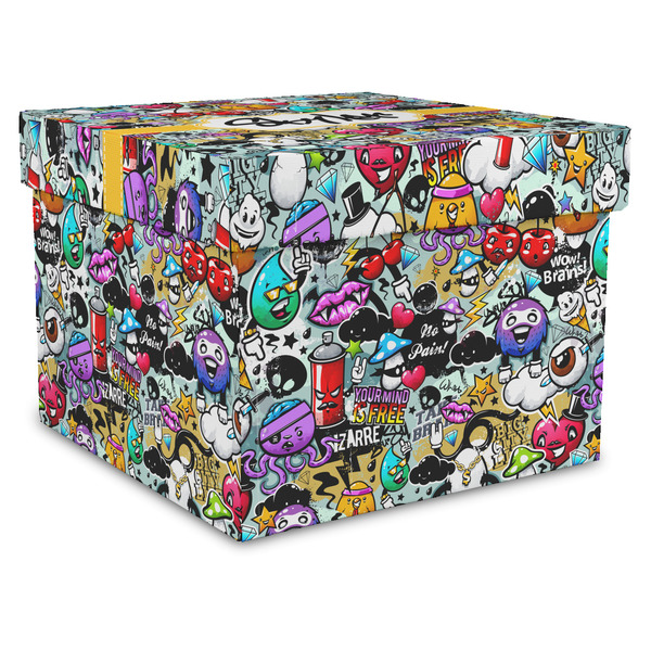 Custom Graffiti Gift Box with Lid - Canvas Wrapped - X-Large (Personalized)