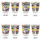 Graffiti Glass Shot Glass - with gold rim - Set of 4 - APPROVAL