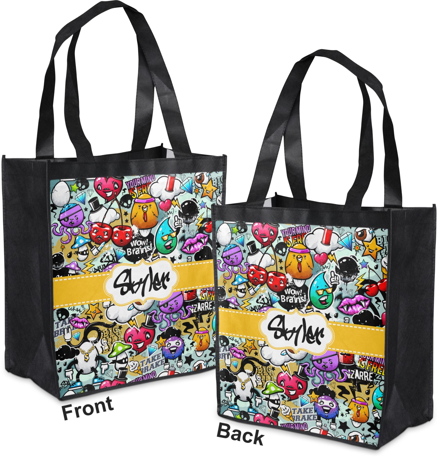 Custom Graffiti Grocery Bag Personalized Youcustomizeit