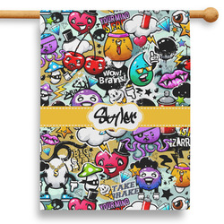 Graffiti 28" House Flag - Double Sided (Personalized)