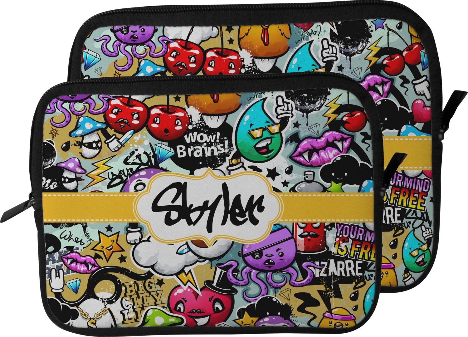 graffiti laptop bag