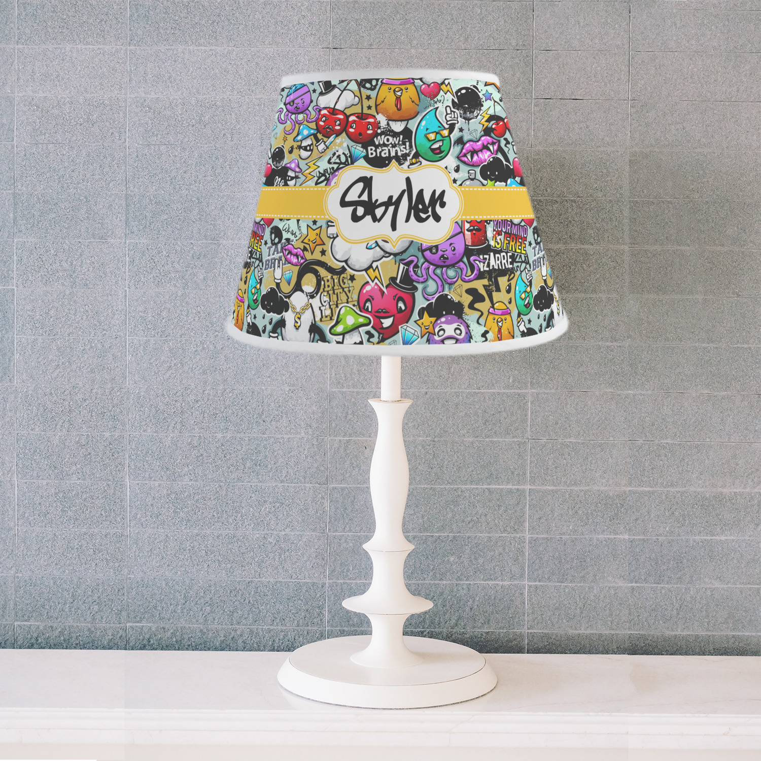 graffiti lampshade