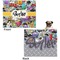 Graffiti Microfleece Dog Blanket - Large- Front & Back