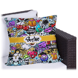 Graffiti Outdoor Pillow - 16" (Personalized)