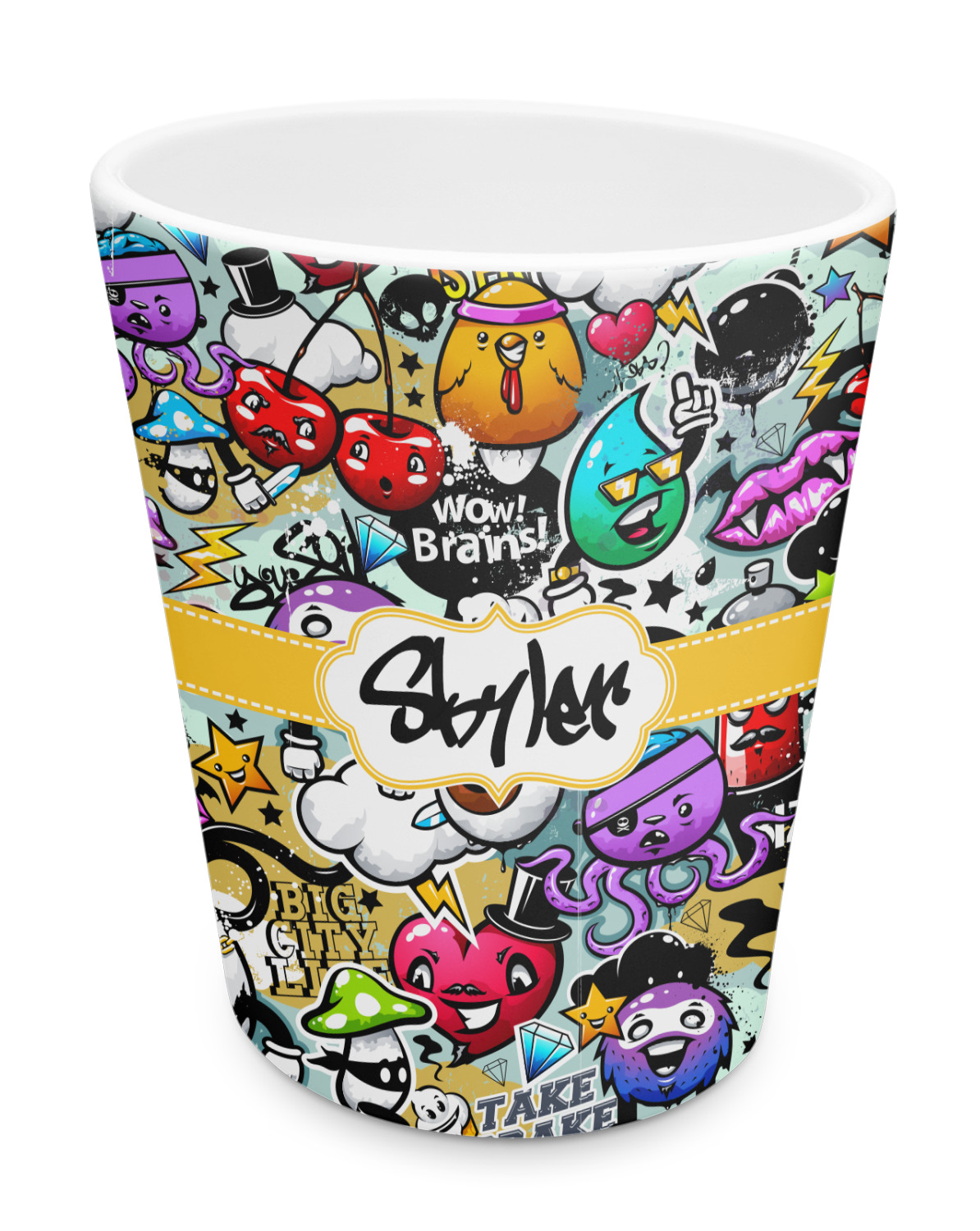 Graffiti Plastic Tumbler 6oz (Personalized) - YouCustomizeIt