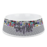 Graffiti Plastic Dog Bowl (Personalized)