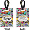 Graffiti Rectangle Luggage Tag (Front + Back)