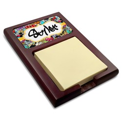 Graffiti Red Mahogany Sticky Note Holder (Personalized)