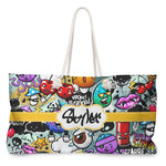 Graffiti Large Tote Bag with Rope Handles (Personalized)