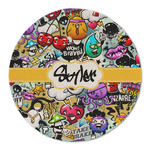 Graffiti Round Linen Placemat - Single Sided (Personalized)