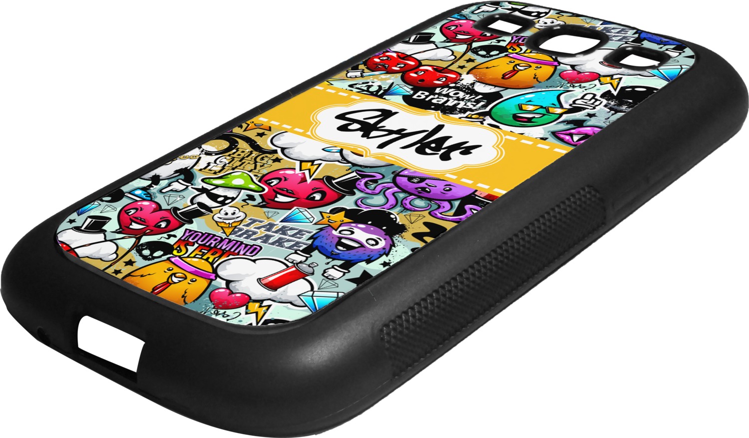 Graffiti Rubber Samsung Galaxy 3 Phone Case (Personalized) - YouCustomizeIt