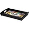 Graffiti Serving Tray Black - Corner