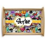 Graffiti Natural Wooden Tray - Small (Personalized)