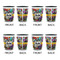 Graffiti Shot Glassess - Two Tone - Set of 4 - APPROVAL