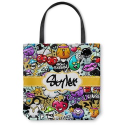 Graffiti Canvas Tote Bag - Small - 13"x13" (Personalized)
