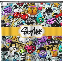 Graffiti Shower Curtain - 71" x 74" (Personalized)