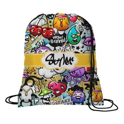 Graffiti Drawstring Backpack - Large (Personalized)