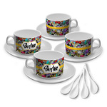 Graffiti Tea Cup - Set of 4 (Personalized)