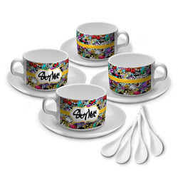 Graffiti Tea Cup - Set of 4 (Personalized)