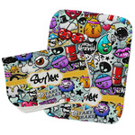 Graffiti Burp Cloths - Fleece - Set of 2 w/ Name or Text