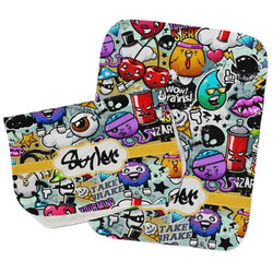 Graffiti Burp Cloths - Fleece - Set of 2 w/ Name or Text