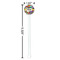 Graffiti White Plastic 5.5" Stir Stick - Round - Dimensions