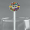 Graffiti White Plastic 5.5" Stir Stick - Round - Main