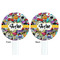 Graffiti White Plastic 7" Stir Stick - Double Sided - Round - Front & Back